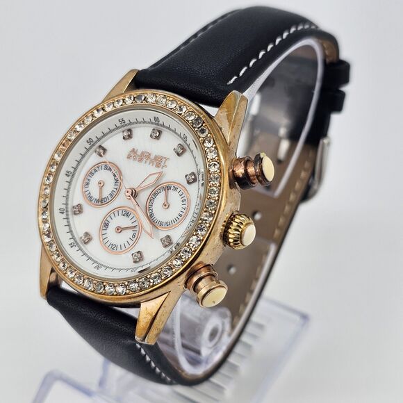 August Steiner Women's Watch 38MM White Dial New Leather Bands Battery READ - Picture 2 of 15